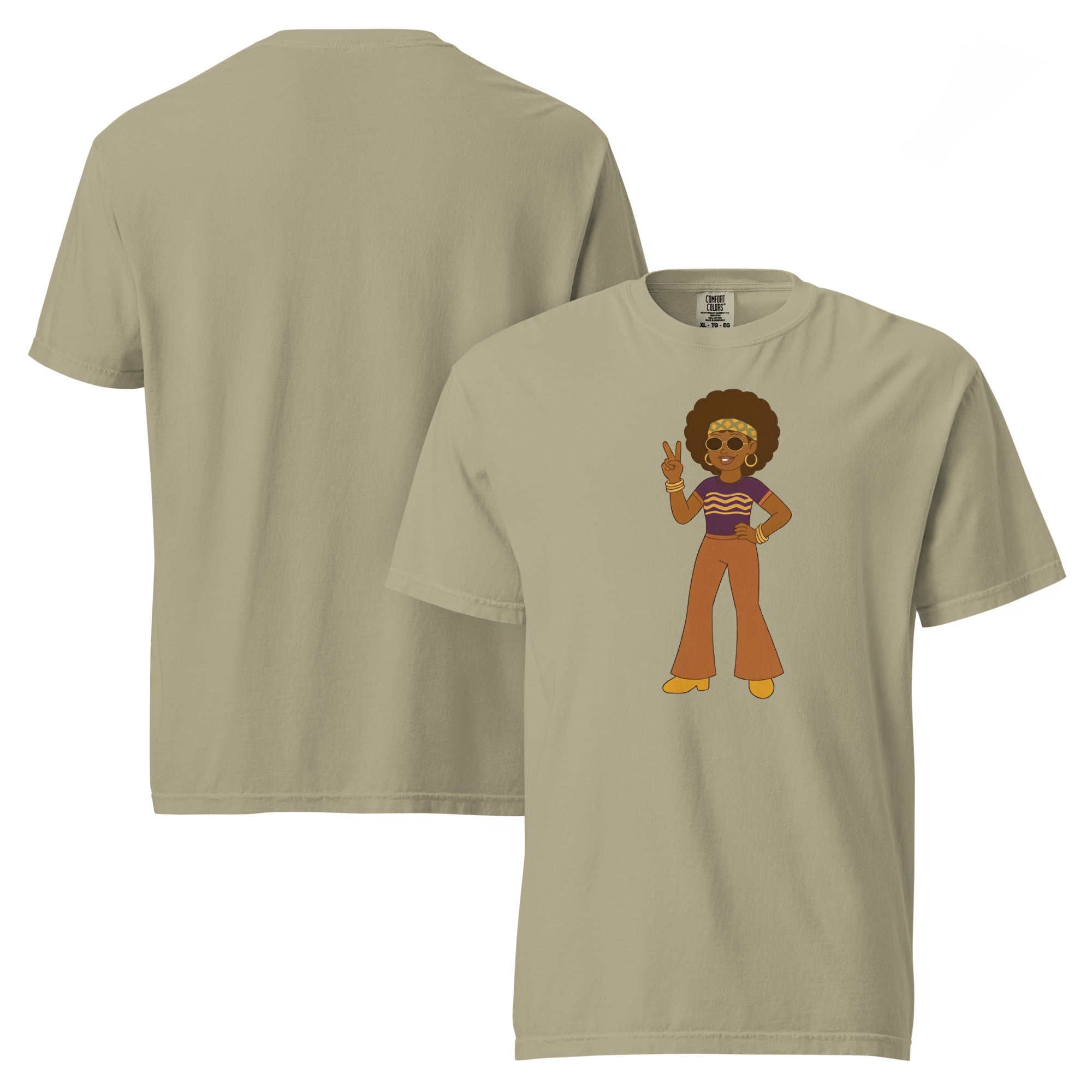 Hippie Girl Garment Dyed Heavyweight Cotton T-Shirt