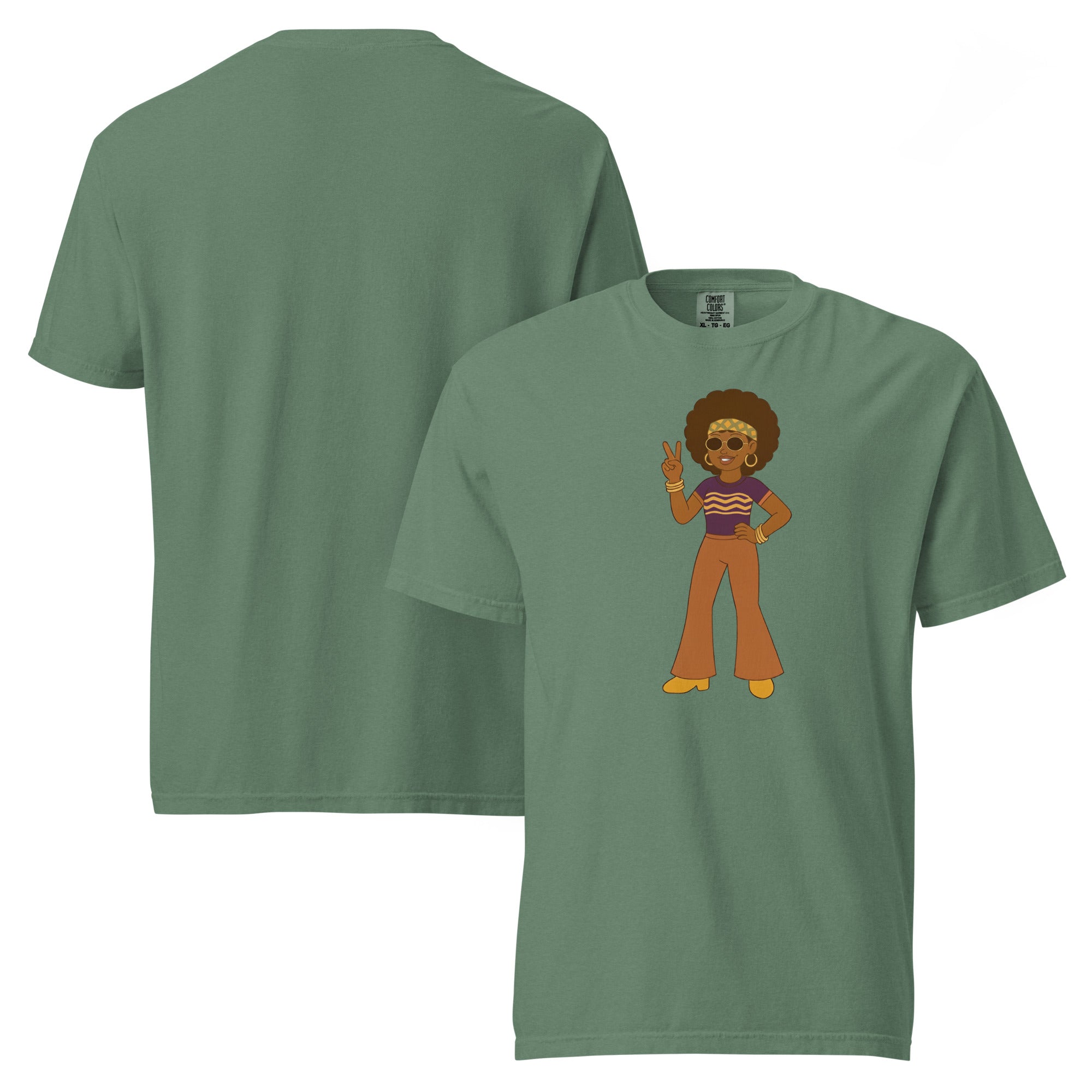 Hippie Girl Garment Dyed Heavyweight Cotton T-Shirt