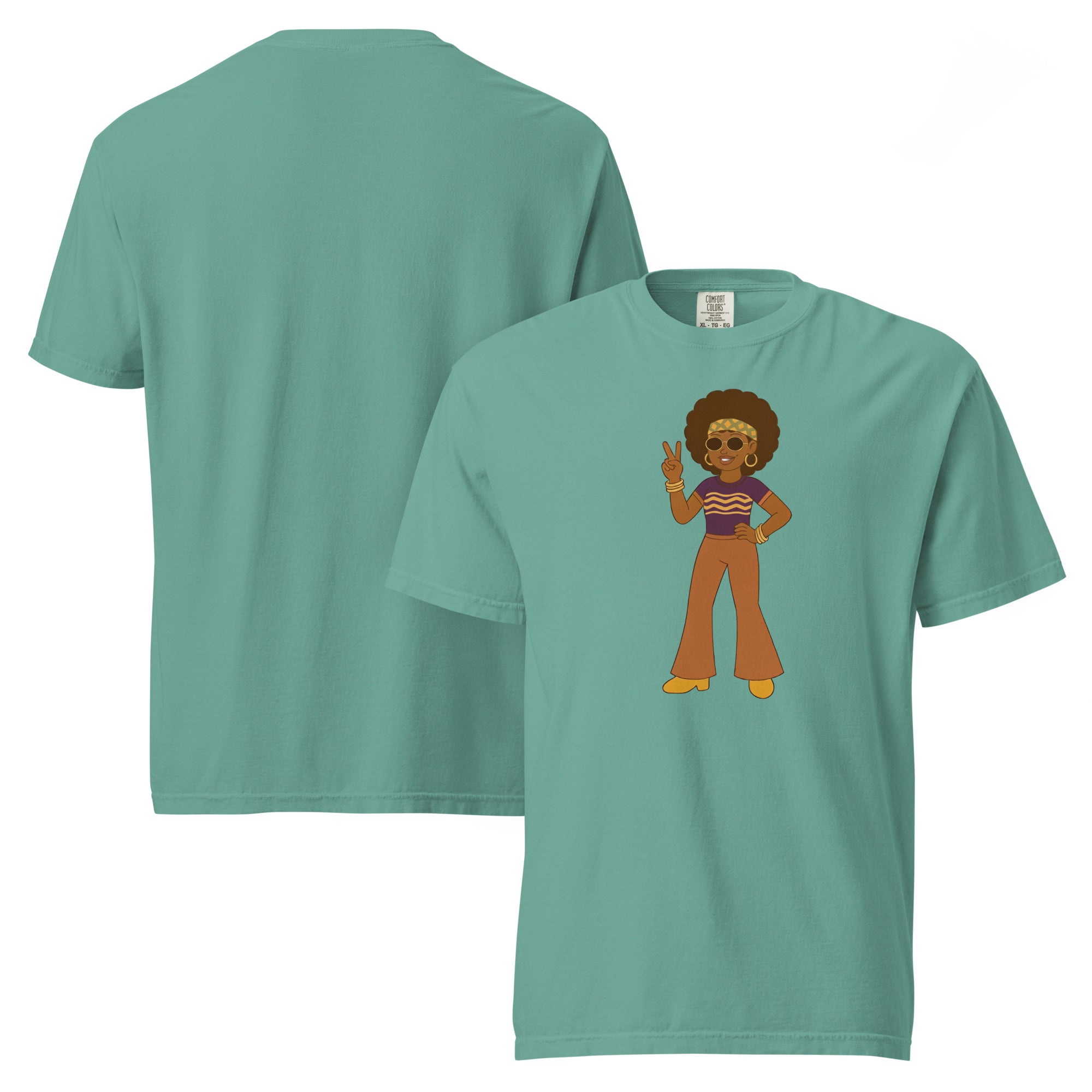 Hippie Girl Garment Dyed Heavyweight Cotton T-Shirt