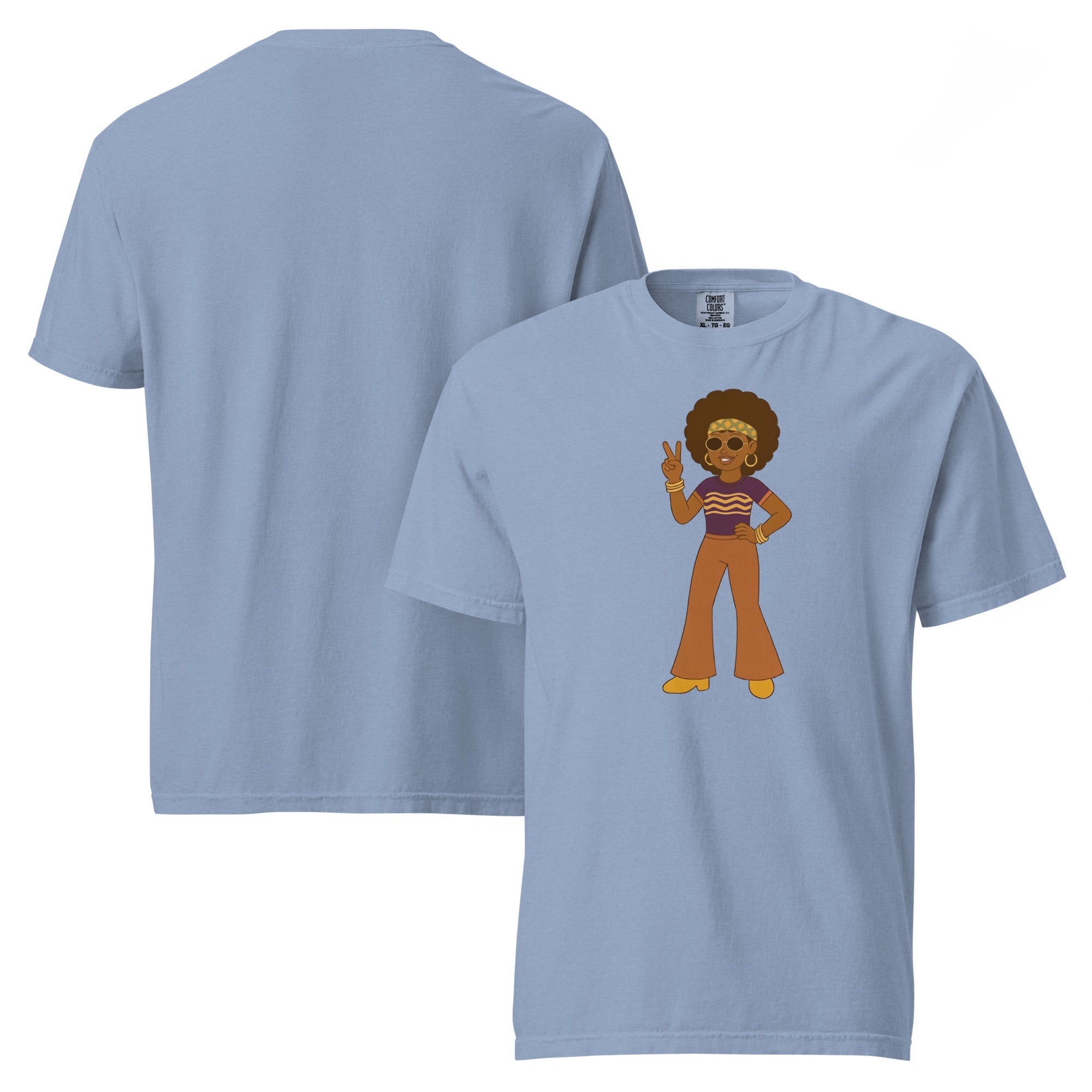 Hippie Girl Garment Dyed Heavyweight Cotton T-Shirt