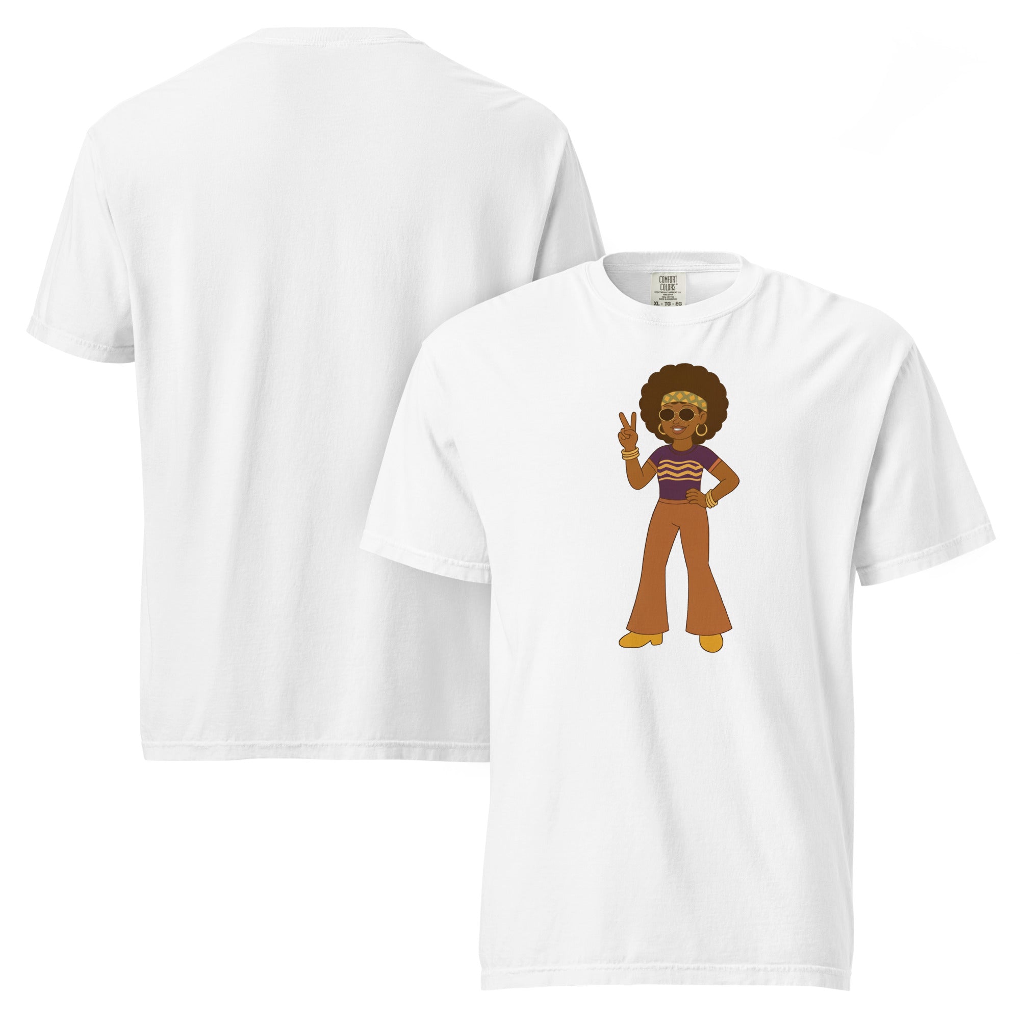 Hippie Girl Garment Dyed Heavyweight Cotton T-Shirt