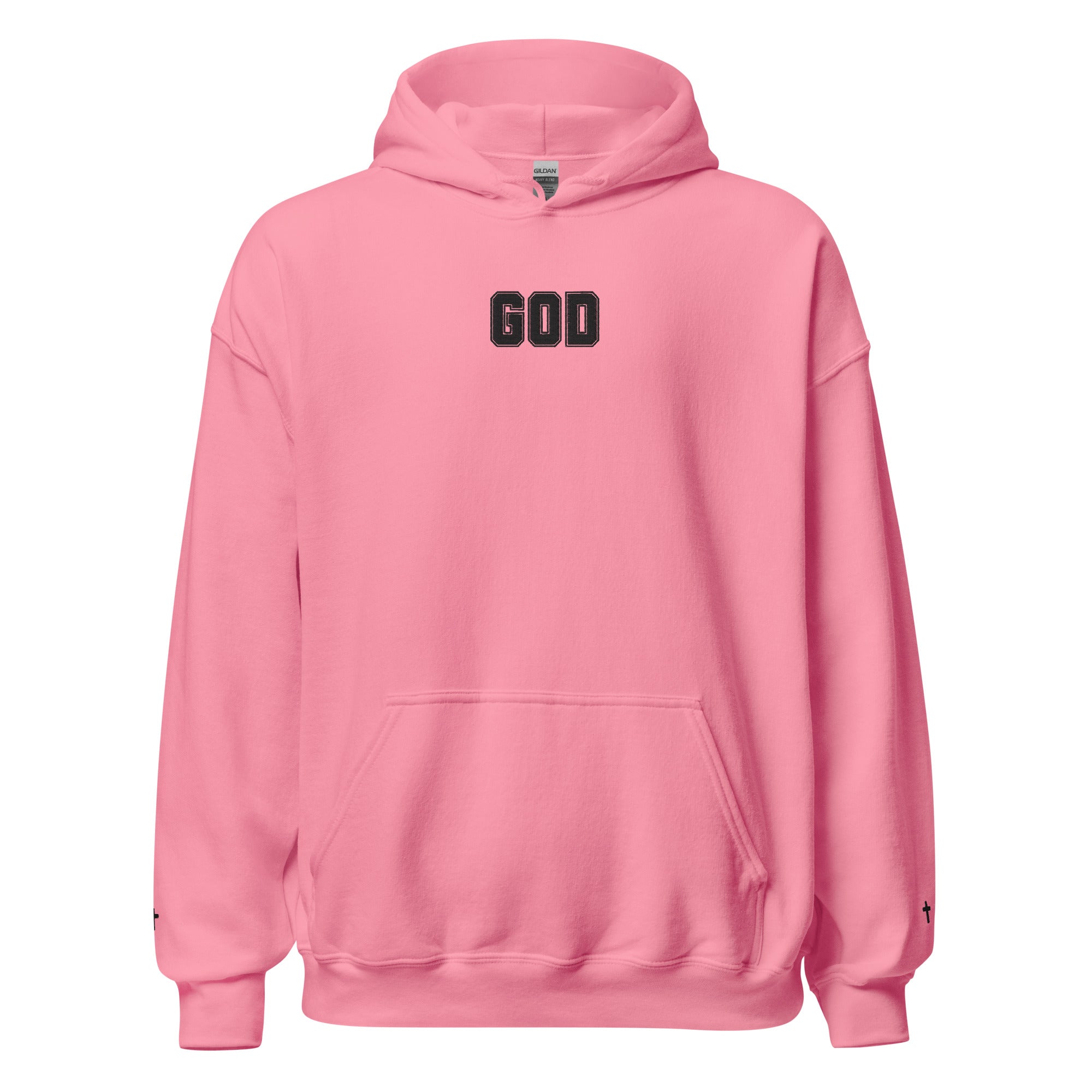 Embroidered GOD Cross Hoodie