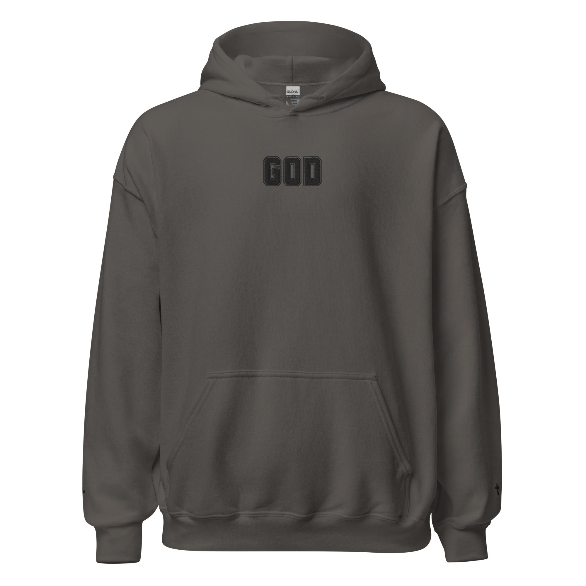 Embroidered GOD Cross Hoodie