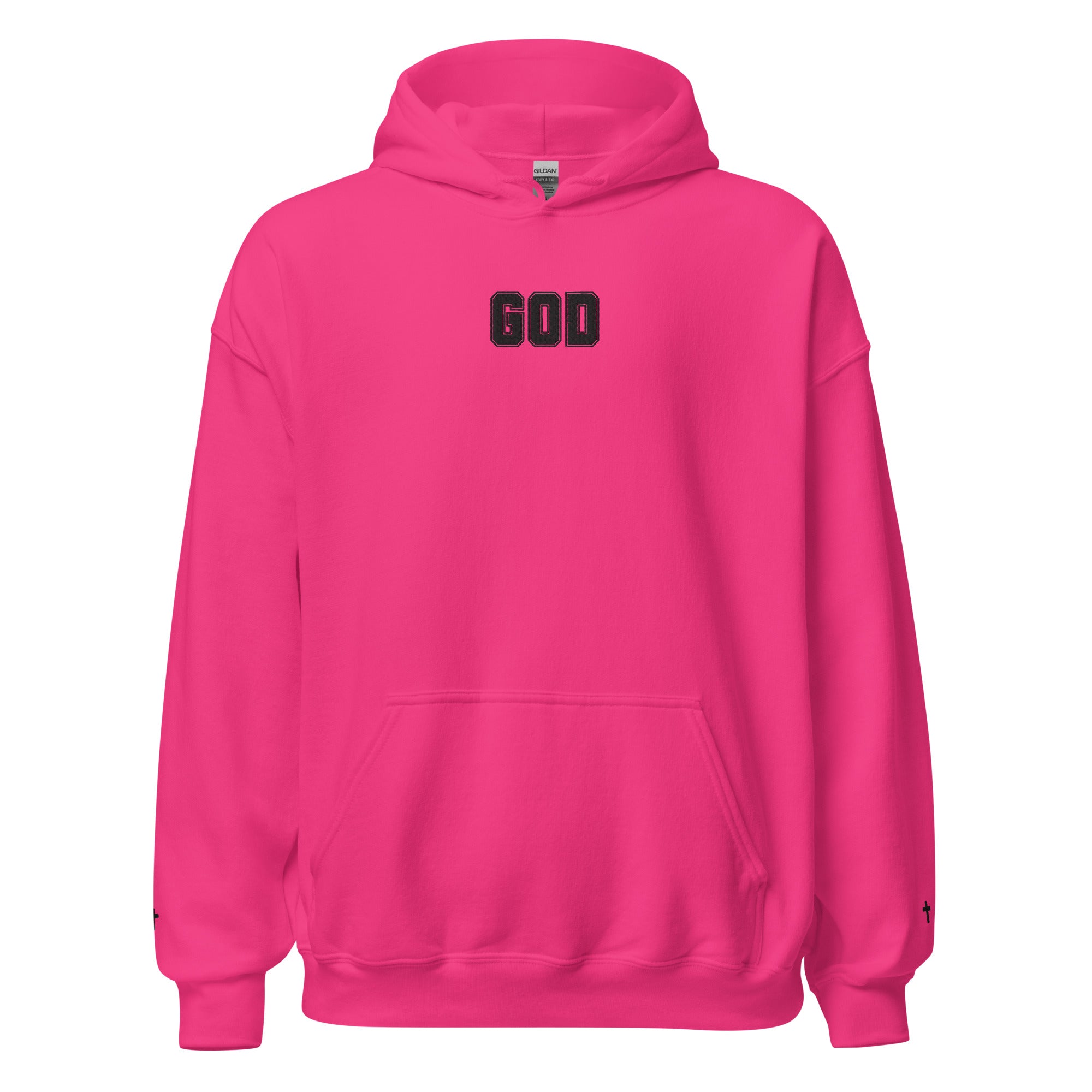 Embroidered GOD Cross Hoodie