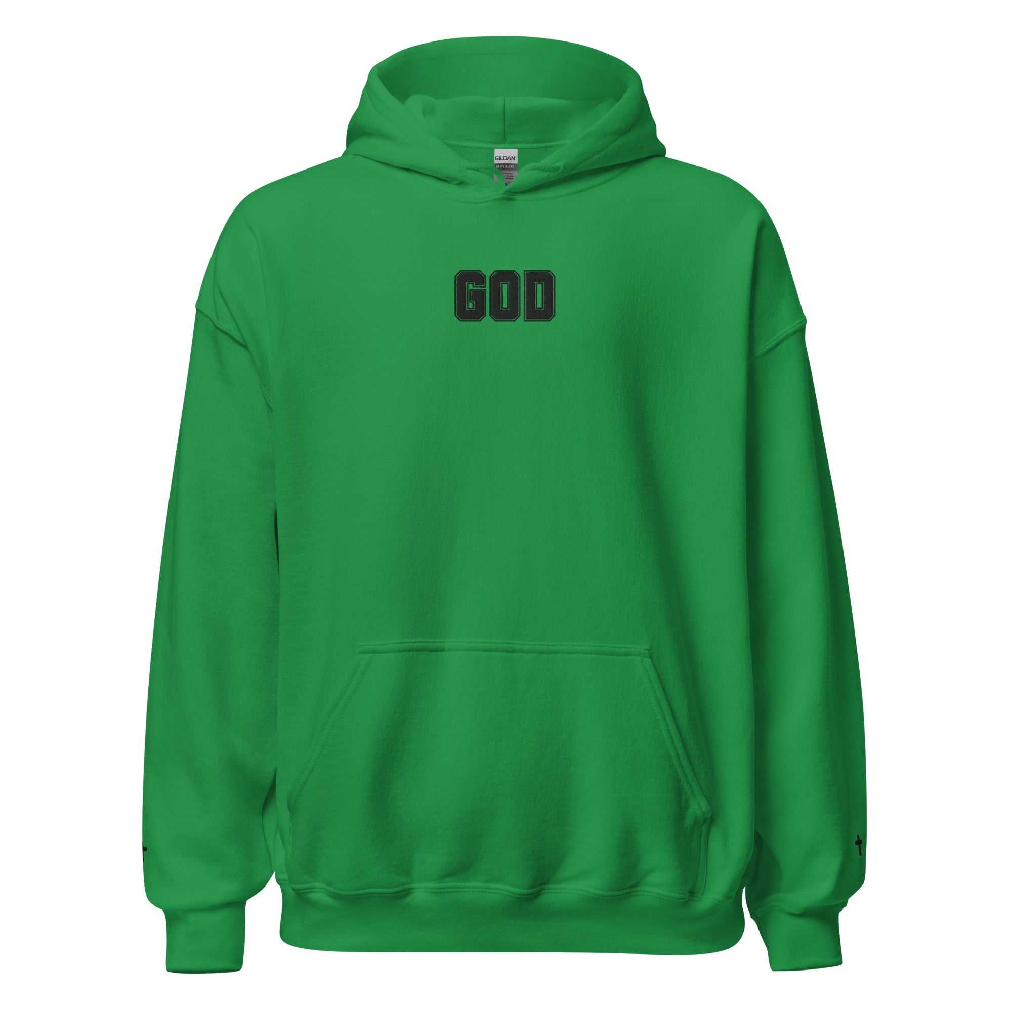 Embroidered GOD Cross Hoodie