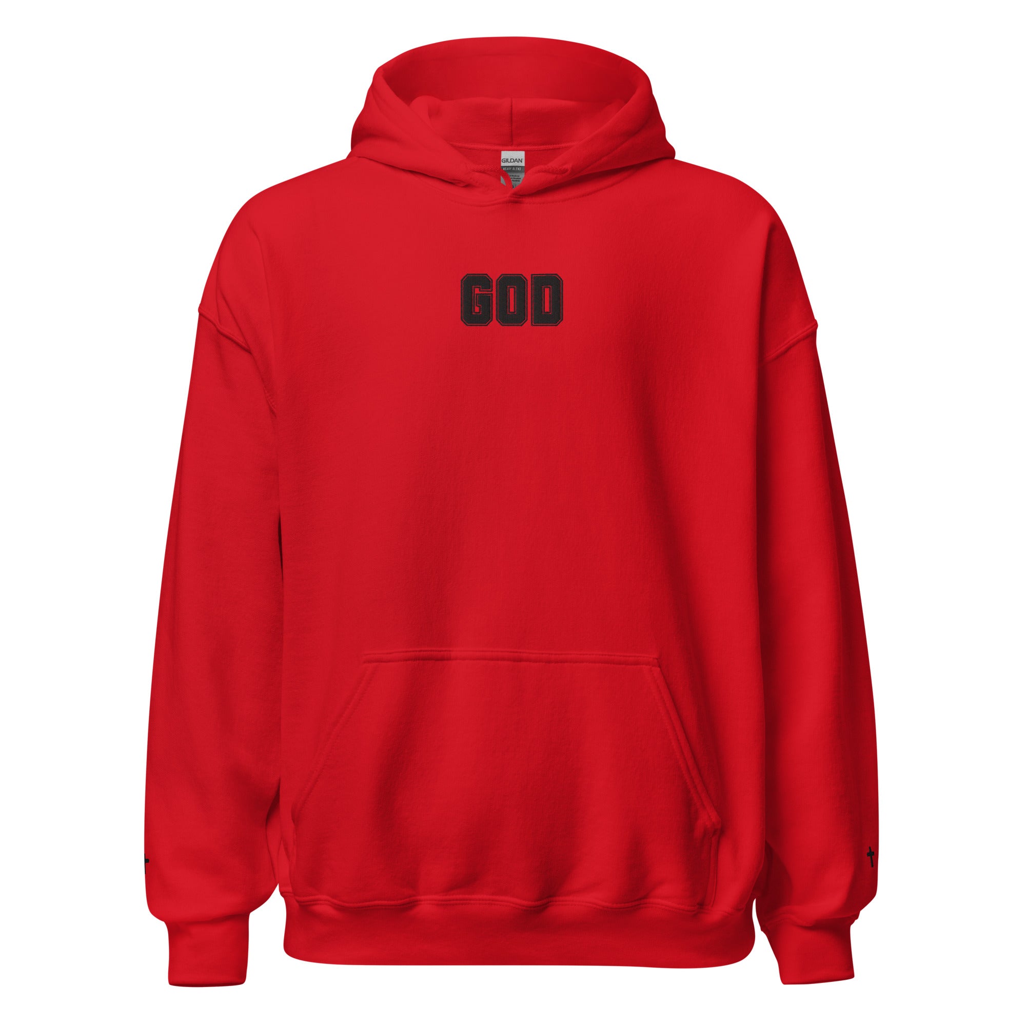 Embroidered GOD Cross Hoodie