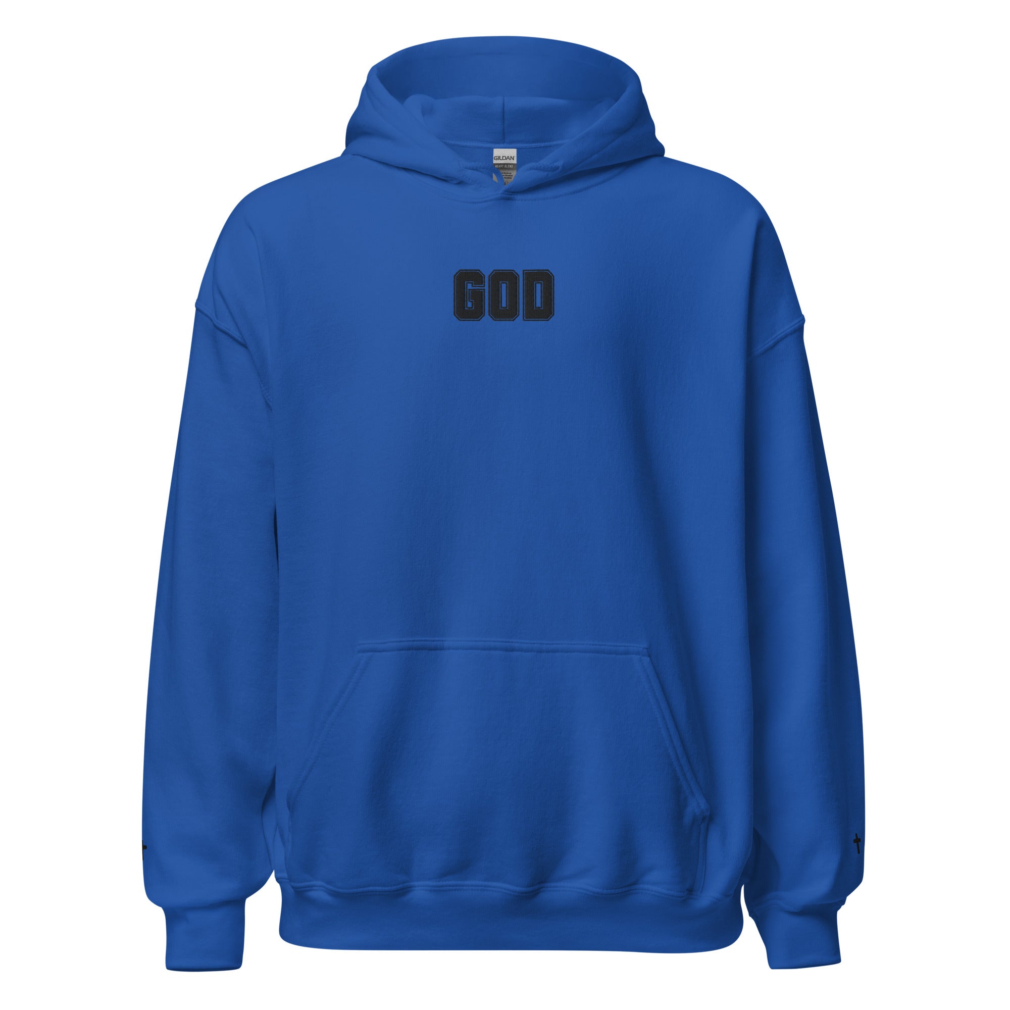 Embroidered GOD Cross Hoodie