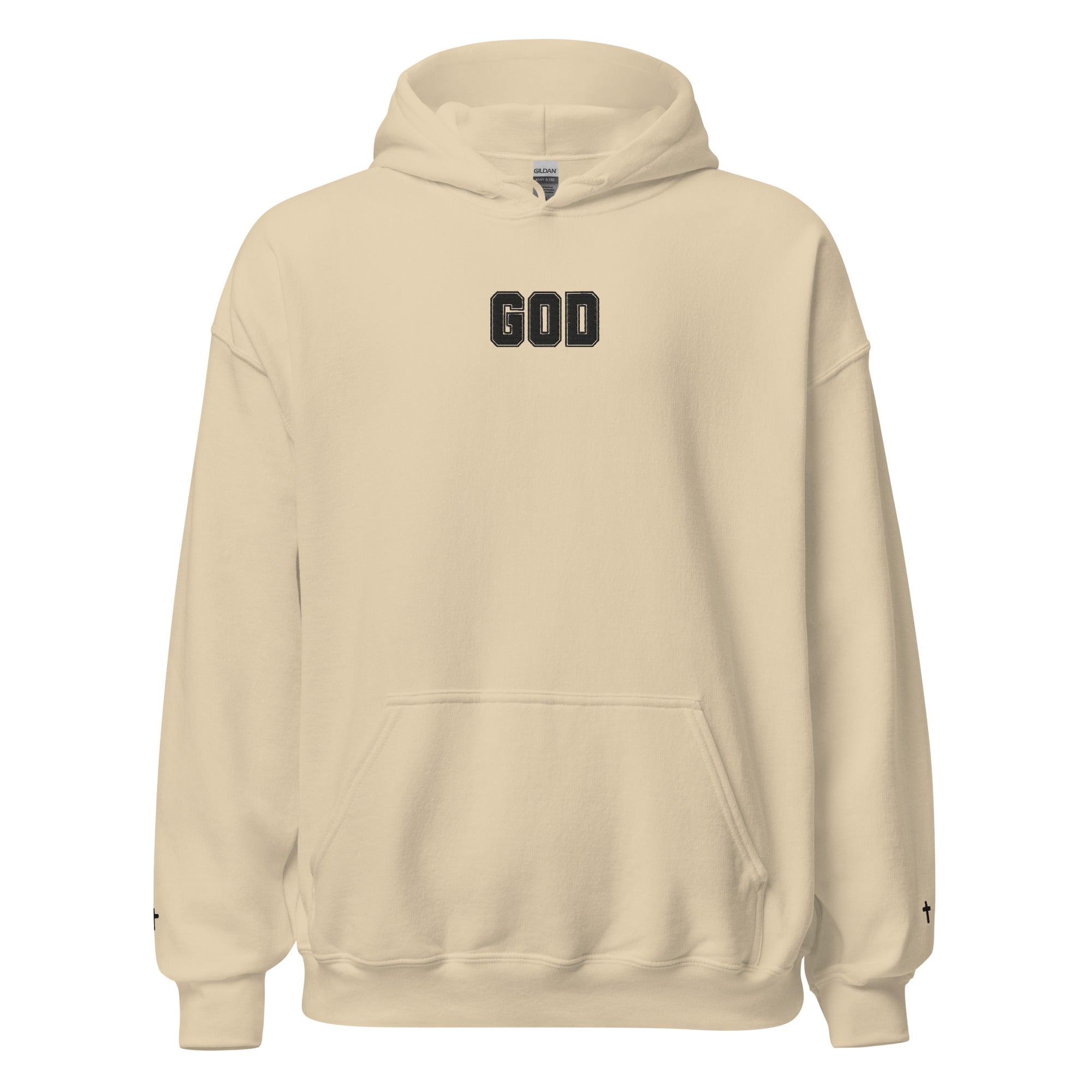 Embroidered GOD Cross Hoodie