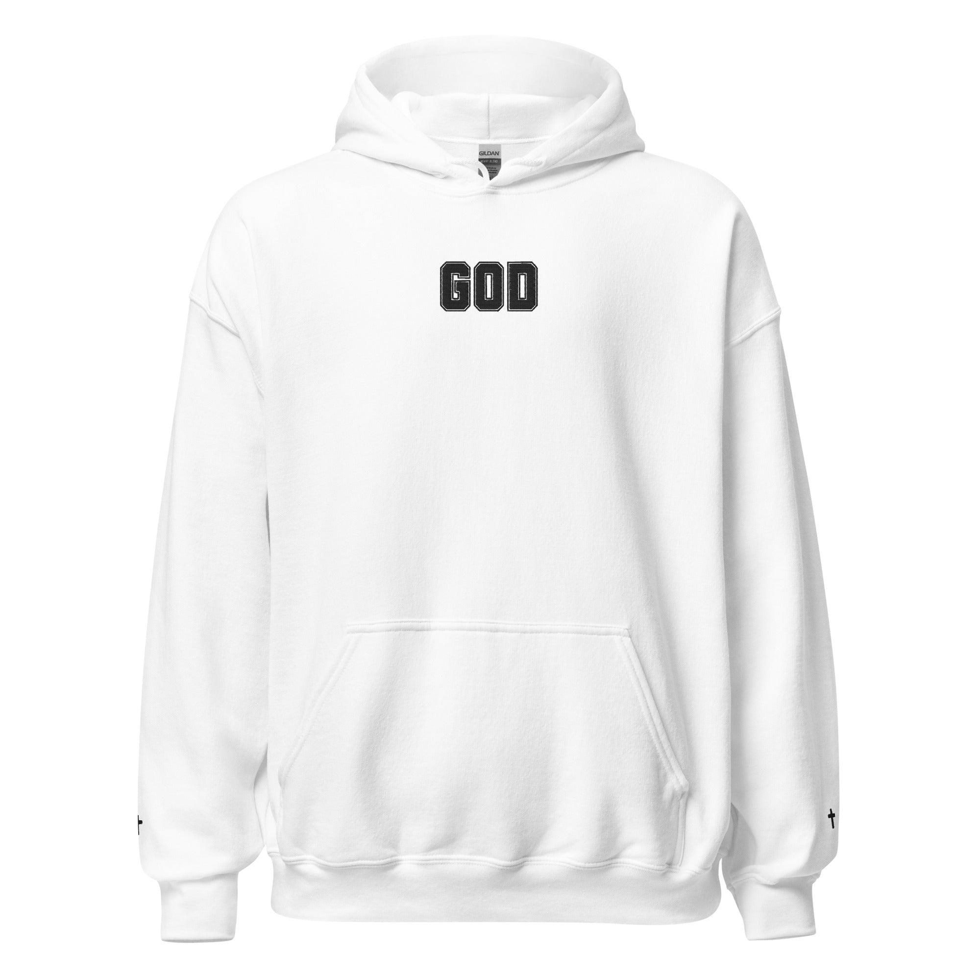 Embroidered GOD Cross Hoodie
