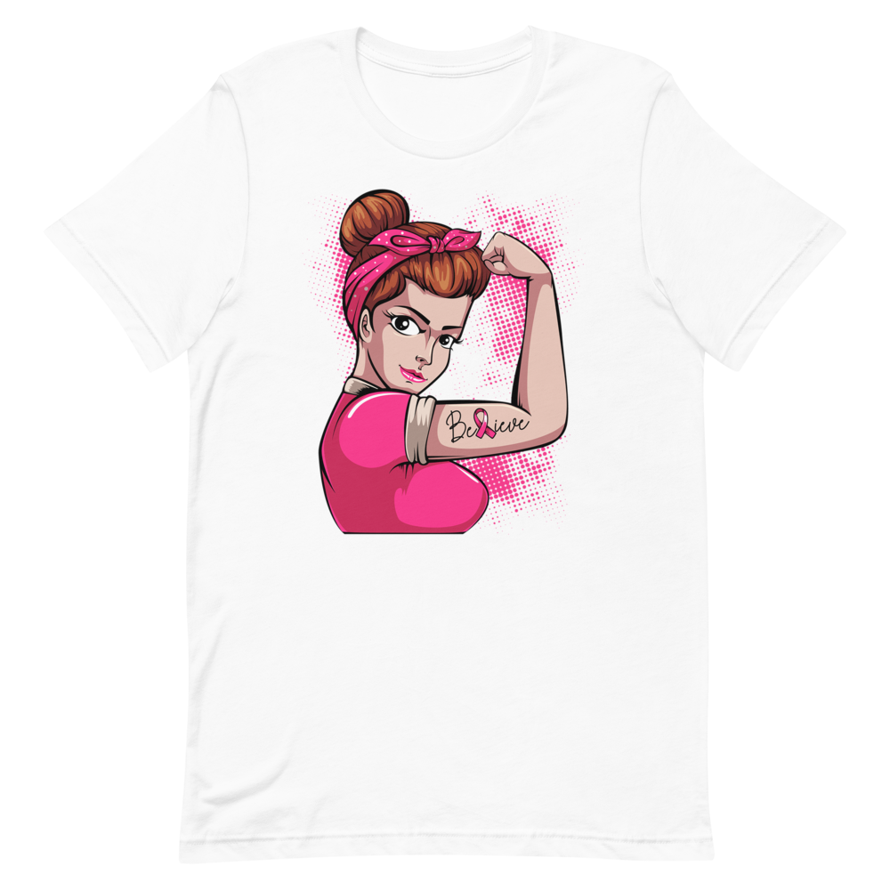 BREAST CANCER AWARENESS BELIEVE Short-Sleeve Unisex T-Shirt