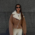 Upper Class Lambswool Lapel Brown Jacket
