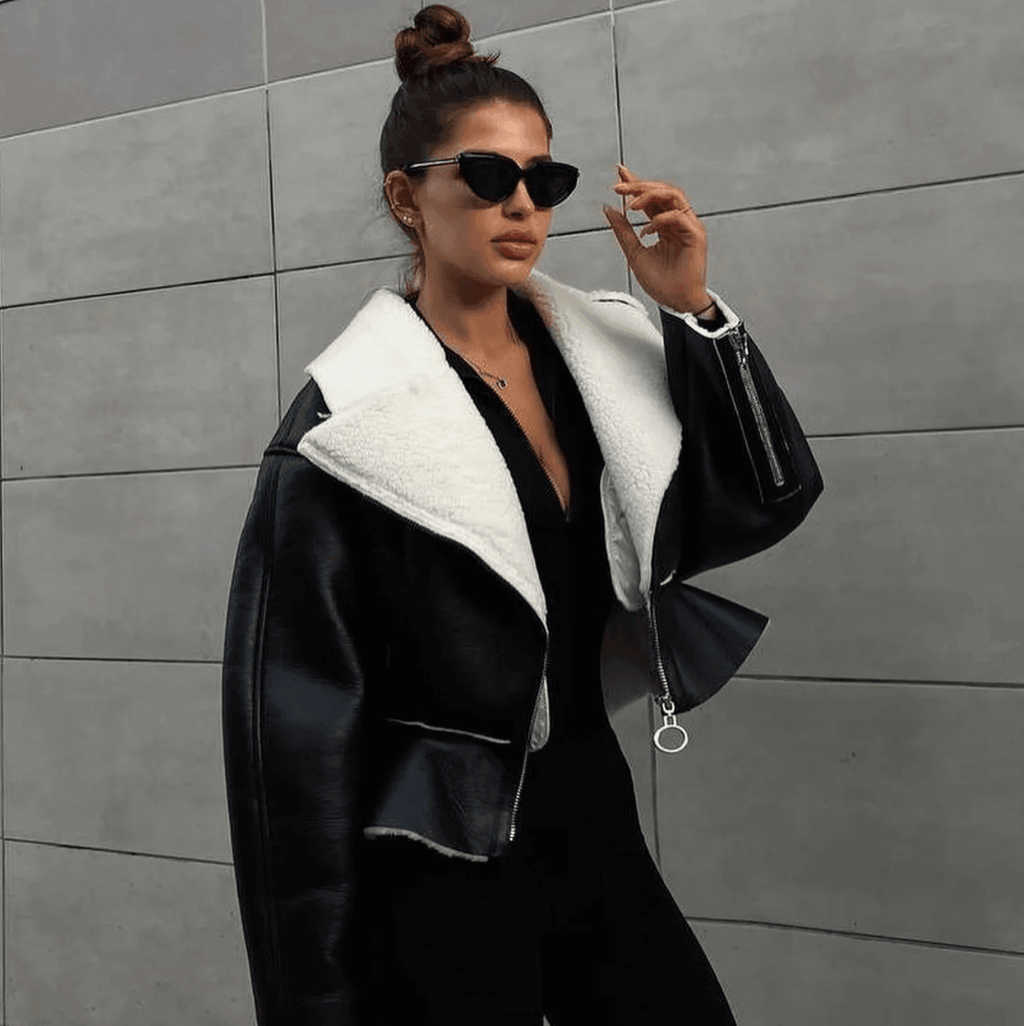 Upper Class Lambswool Lapel Black Jacket