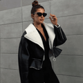 Upper Class Lambswool Lapel Black Jacket