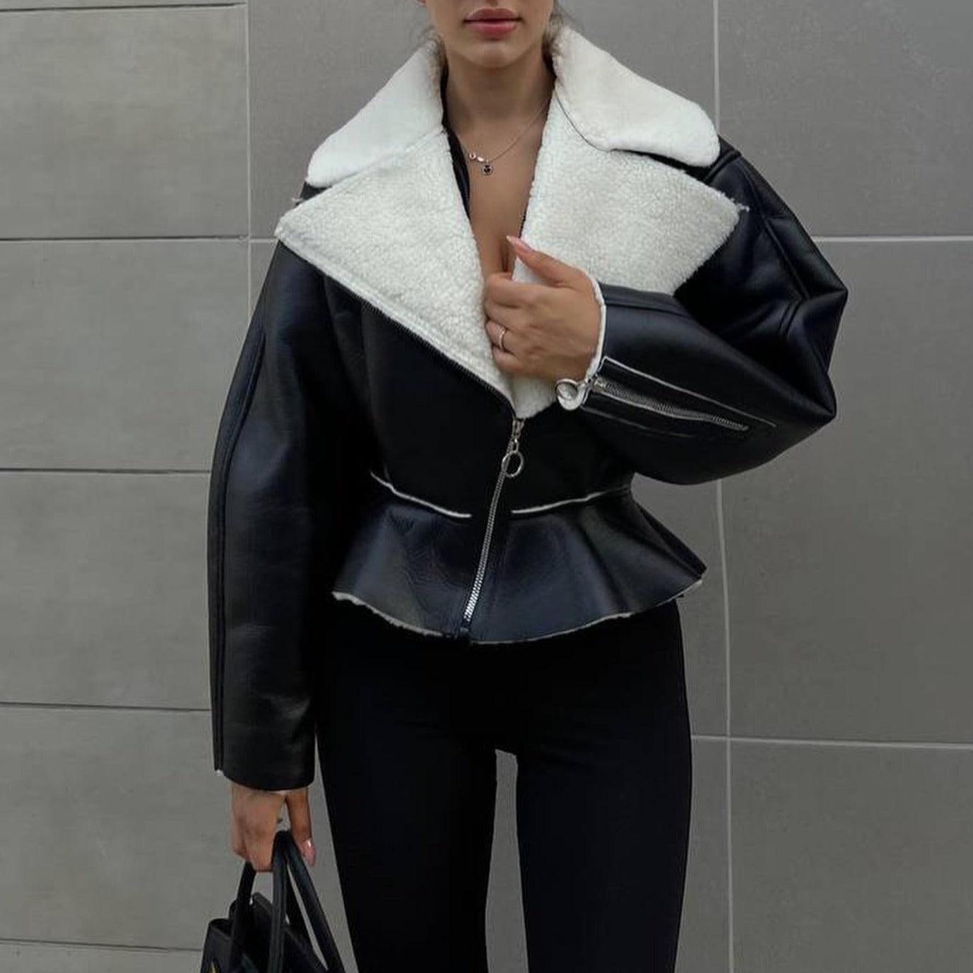 Upper Class Lambswool Lapel Black Jacket