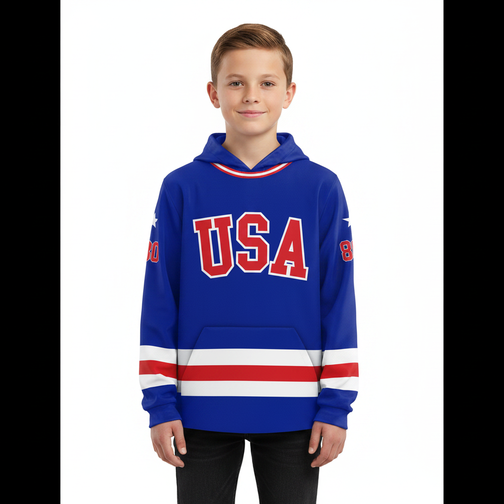 USA Hockey Miracle on Ice 1980 Authentic Royal Blue Youth Hoodie