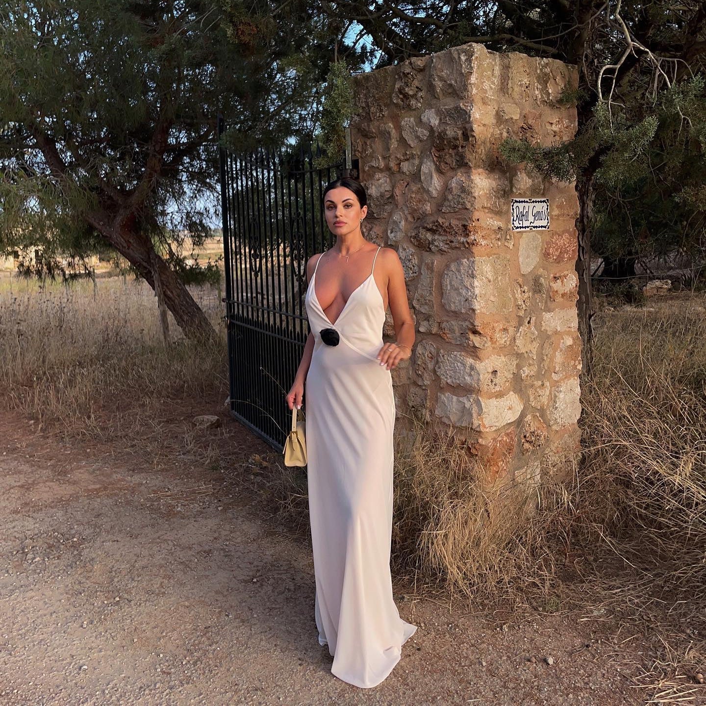 Blossom Bliss White Backless Maxi Dress