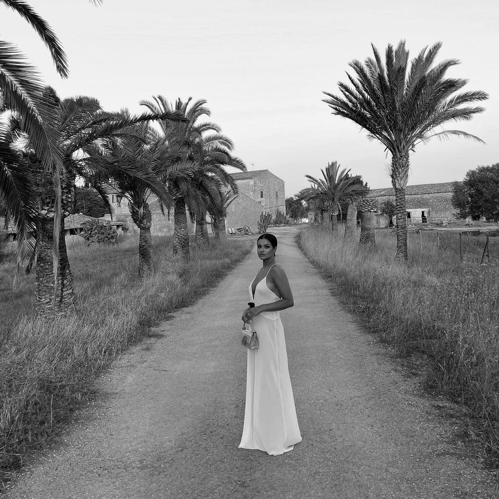 Blossom Bliss White Backless Maxi Dress