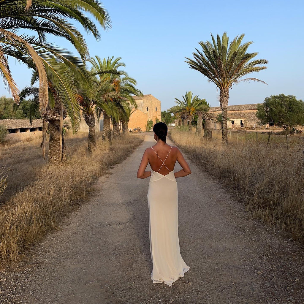 Blossom Bliss White Backless Maxi Dress