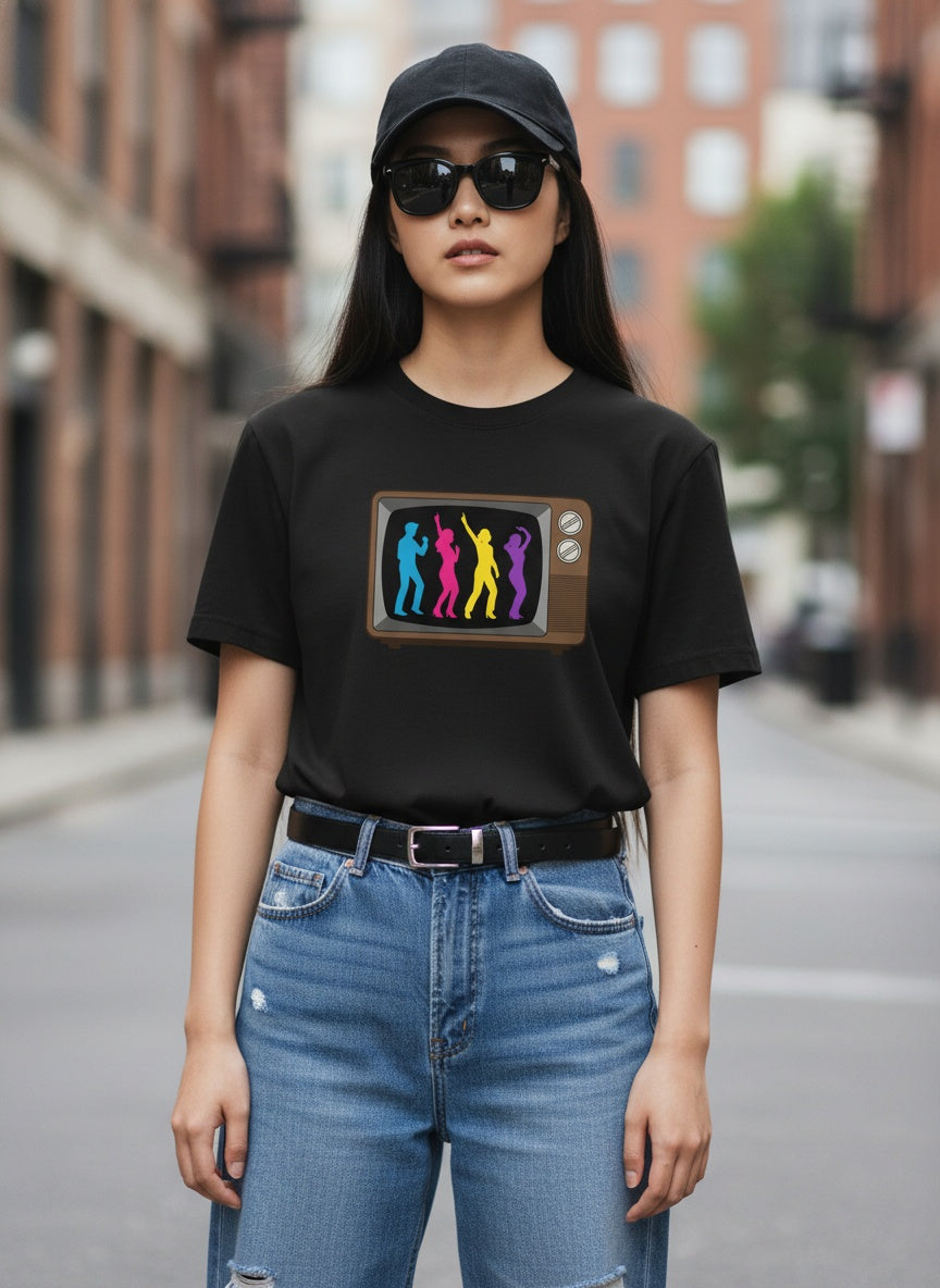 Throwback Dance Scene Retro TV T-Shirt