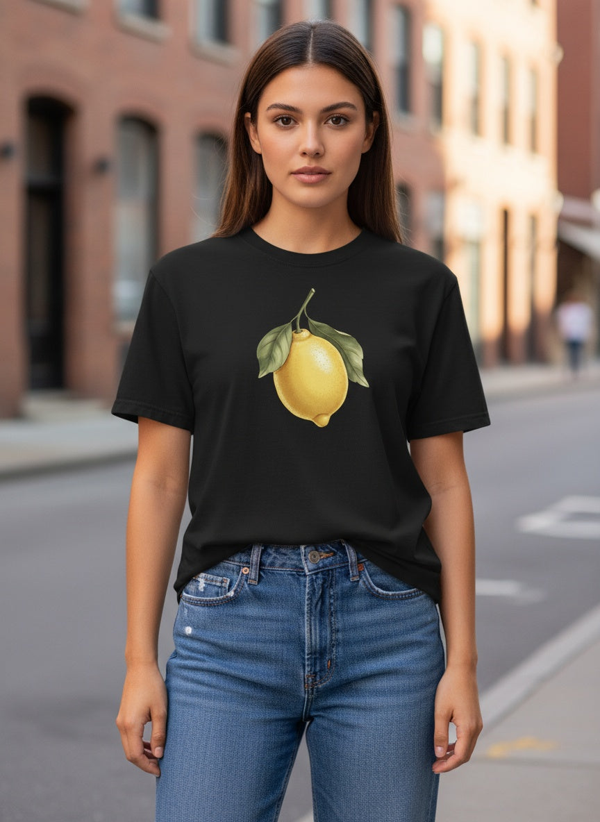 Juicy Citrus Lemon Cotton T-Shirt