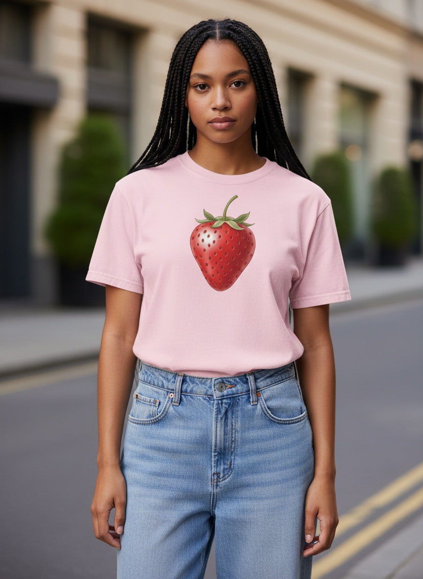 Sun Ripened Strawberry Cotton T-Shirt