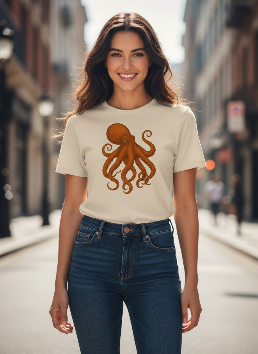 Organic Deep Sea Octopus T-Shirt