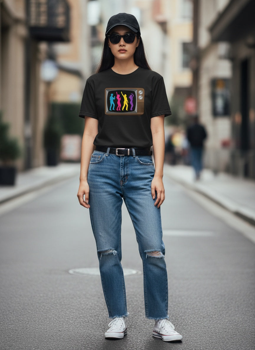 Throwback Dance Scene Retro TV T-Shirt