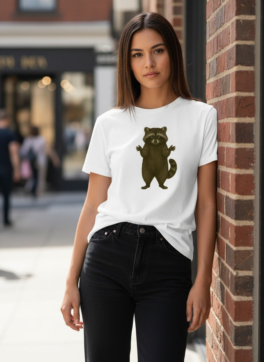 Organic Woodland Raccoon T-Shirt
