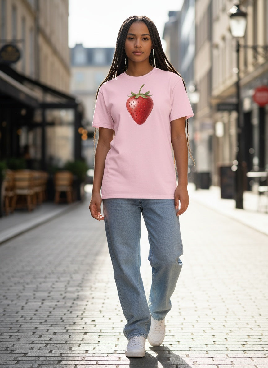 Sun Ripened Strawberry Cotton T-Shirt