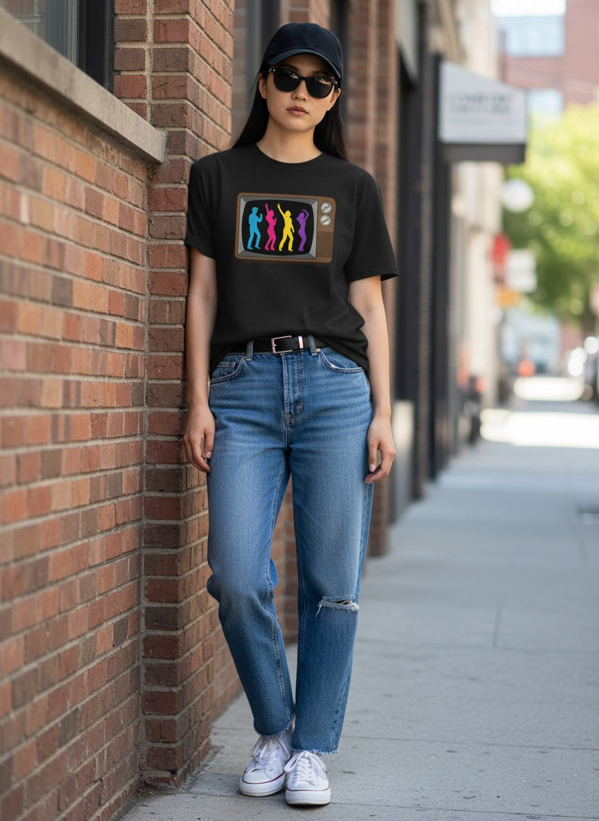 Throwback Dance Scene Retro TV T-Shirt