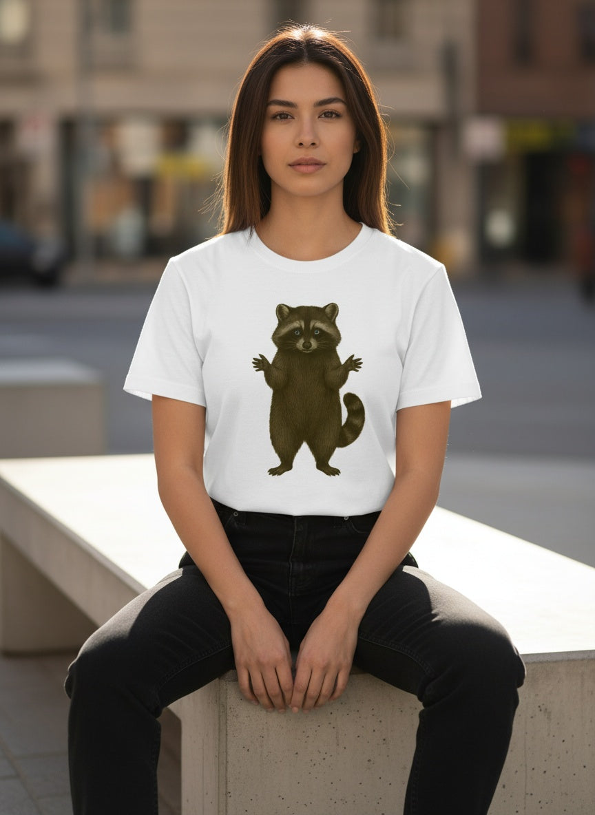 Organic Woodland Raccoon T-Shirt