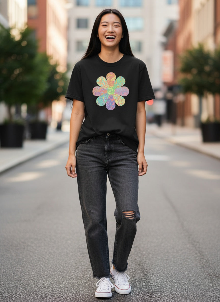 Retro Bloom Flower Power T-Shirt