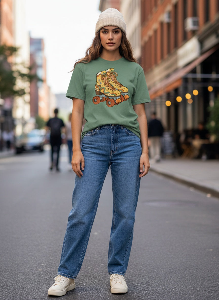 Roller Skates Night Glide T-Shirt