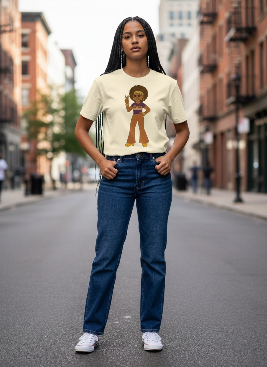 Hippie Girl Garment Dyed Heavyweight Cotton T-Shirt