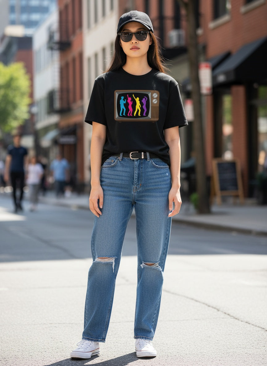 Throwback Dance Scene Retro TV T-Shirt