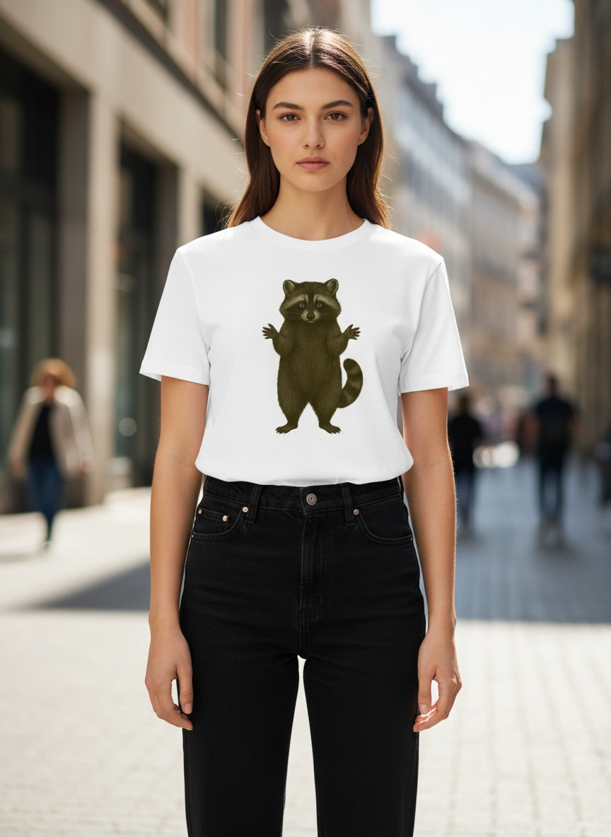 Organic Woodland Raccoon T-Shirt