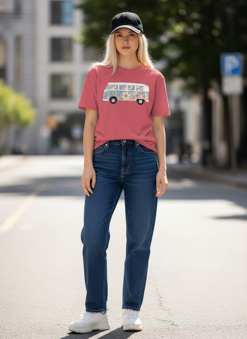 Open Road Psychedelic VW Bus T-Shirt