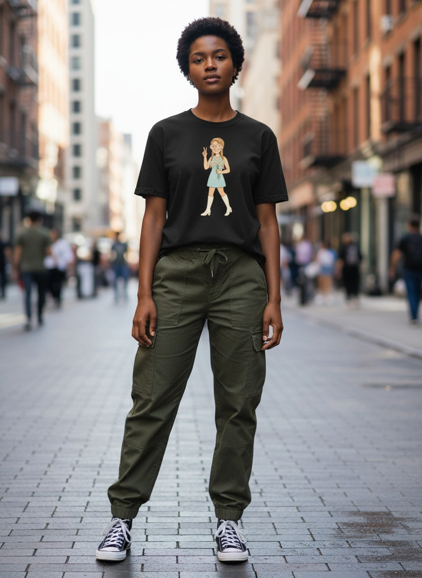 Retro It Girl Flower Child T-Shirt