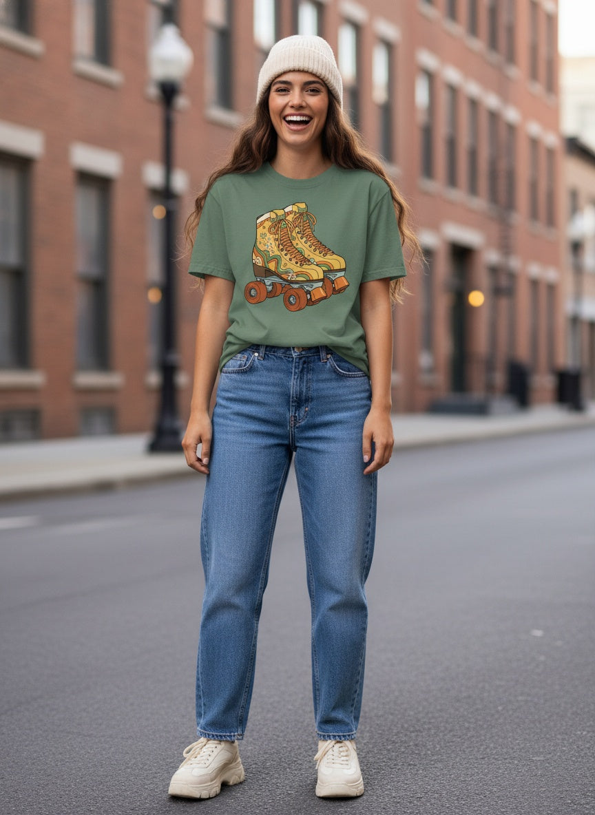 Roller Skates Night Glide T-Shirt
