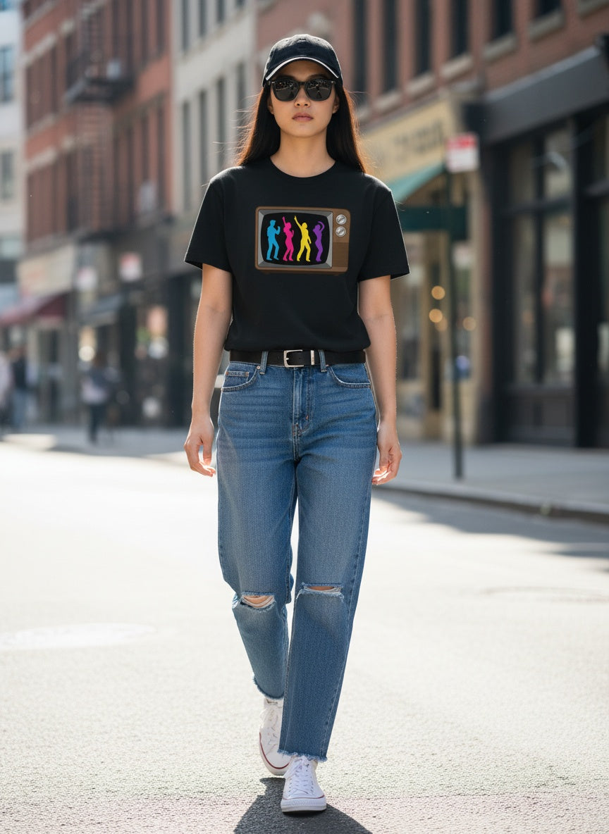 Throwback Dance Scene Retro TV T-Shirt