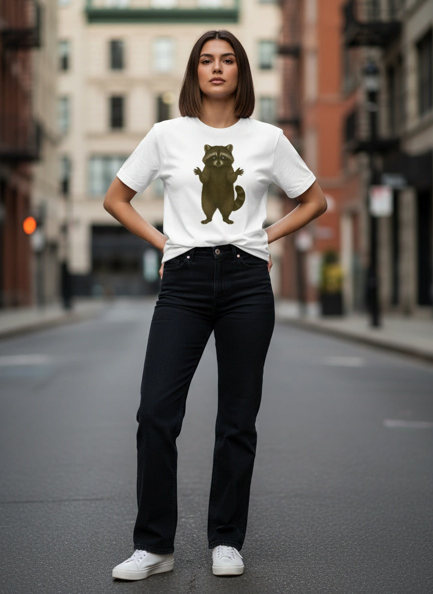Organic Woodland Raccoon T-Shirt
