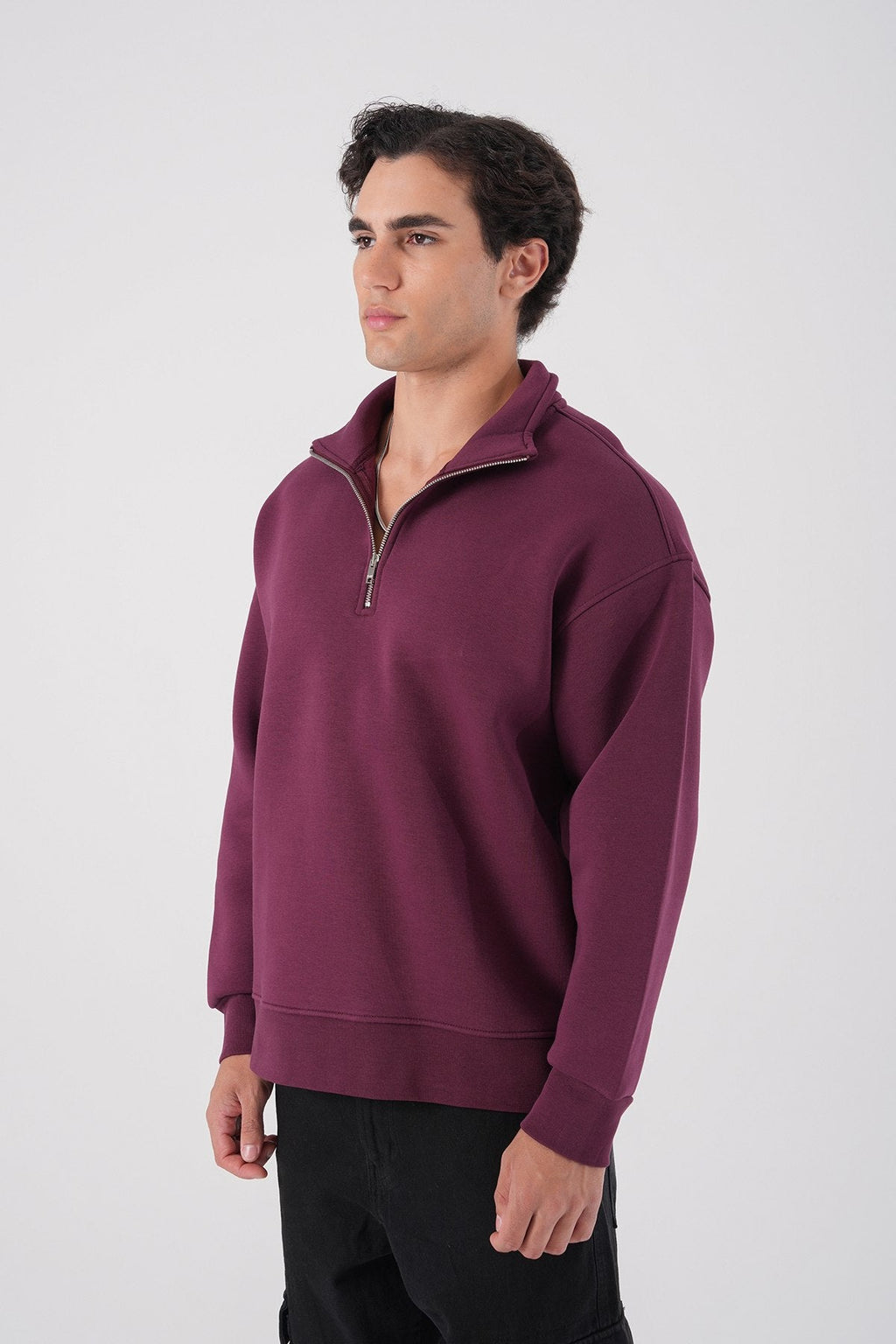 Unisex Oversize Waffle Knit Hoodie with Embossed Text