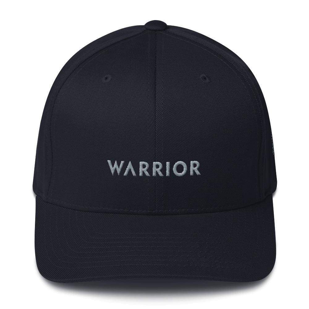 Warrior & Grey Ribbon Fitted Hat - Parkinson's and Brain Tumor Awareness