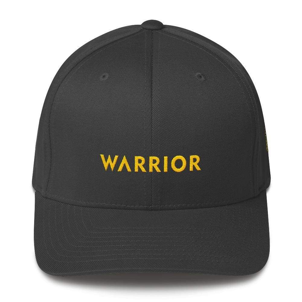 Warrior & Yellow Ribbon Twill Fitted Hat for Sarcoma, Suicide Prevention & Military Causes