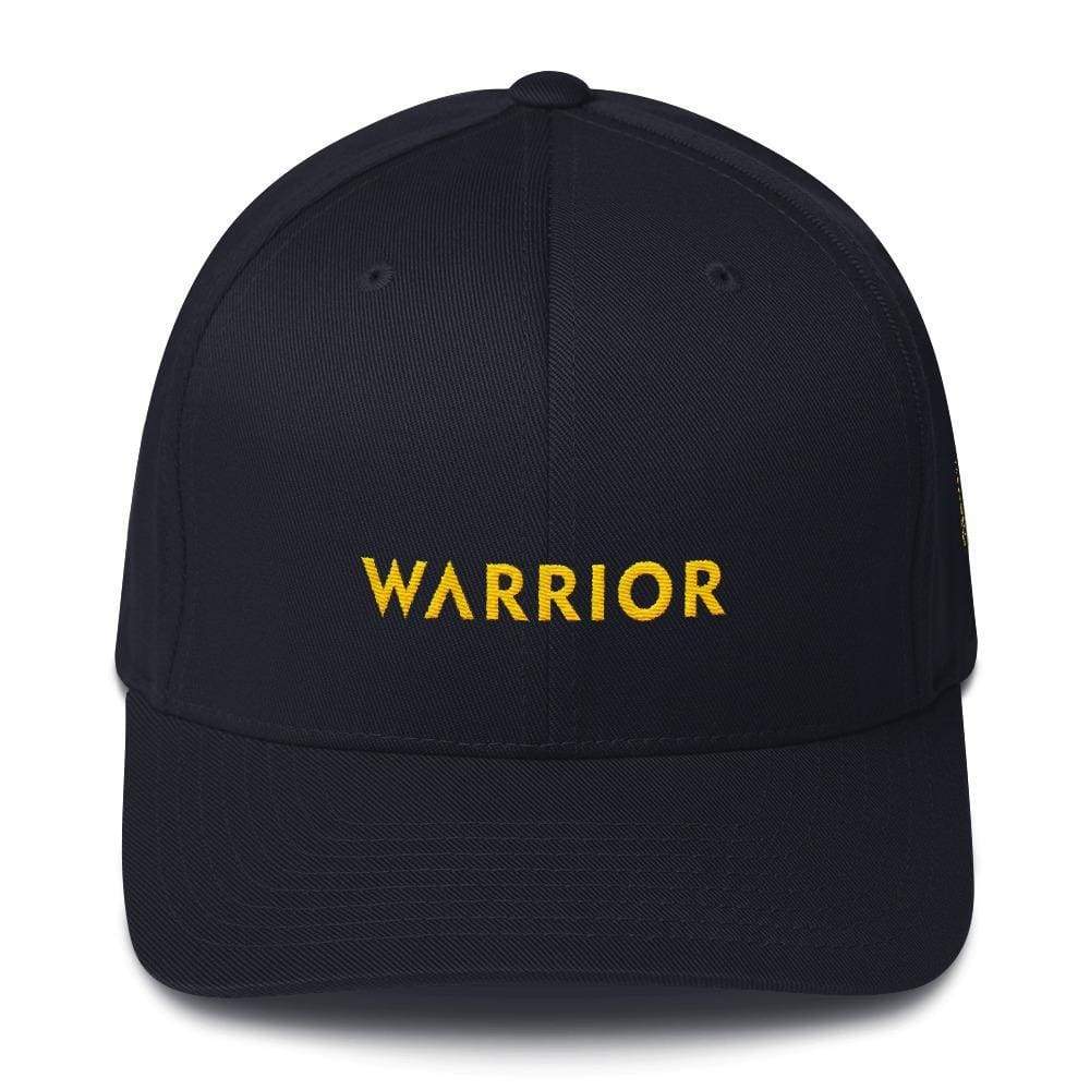Warrior & Yellow Ribbon Twill Fitted Hat for Sarcoma, Suicide Prevention & Military Causes