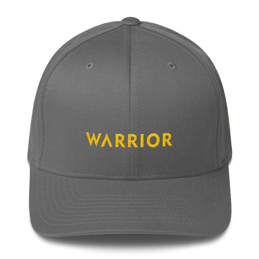 Warrior & Yellow Ribbon Twill Fitted Hat for Sarcoma, Suicide Prevention & Military Causes
