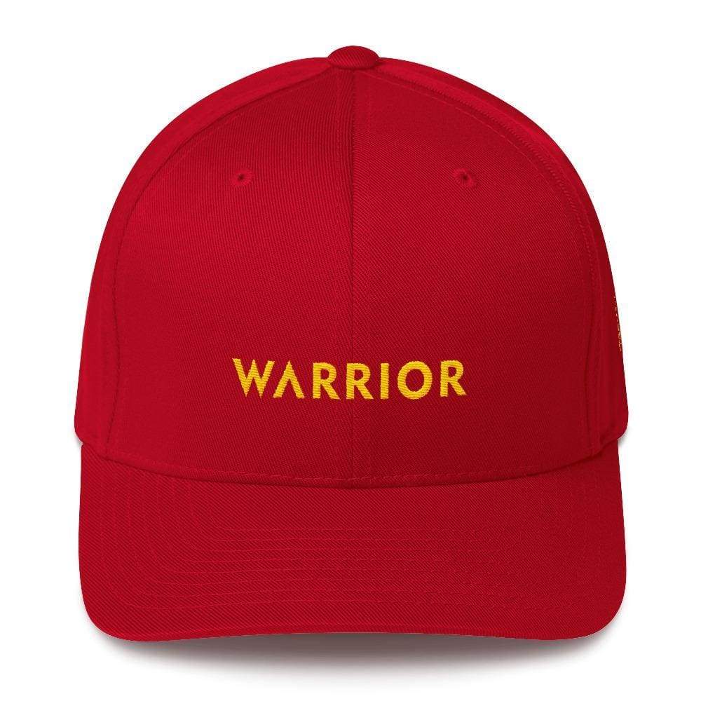 Warrior & Yellow Ribbon Twill Fitted Hat for Sarcoma, Suicide Prevention & Military Causes