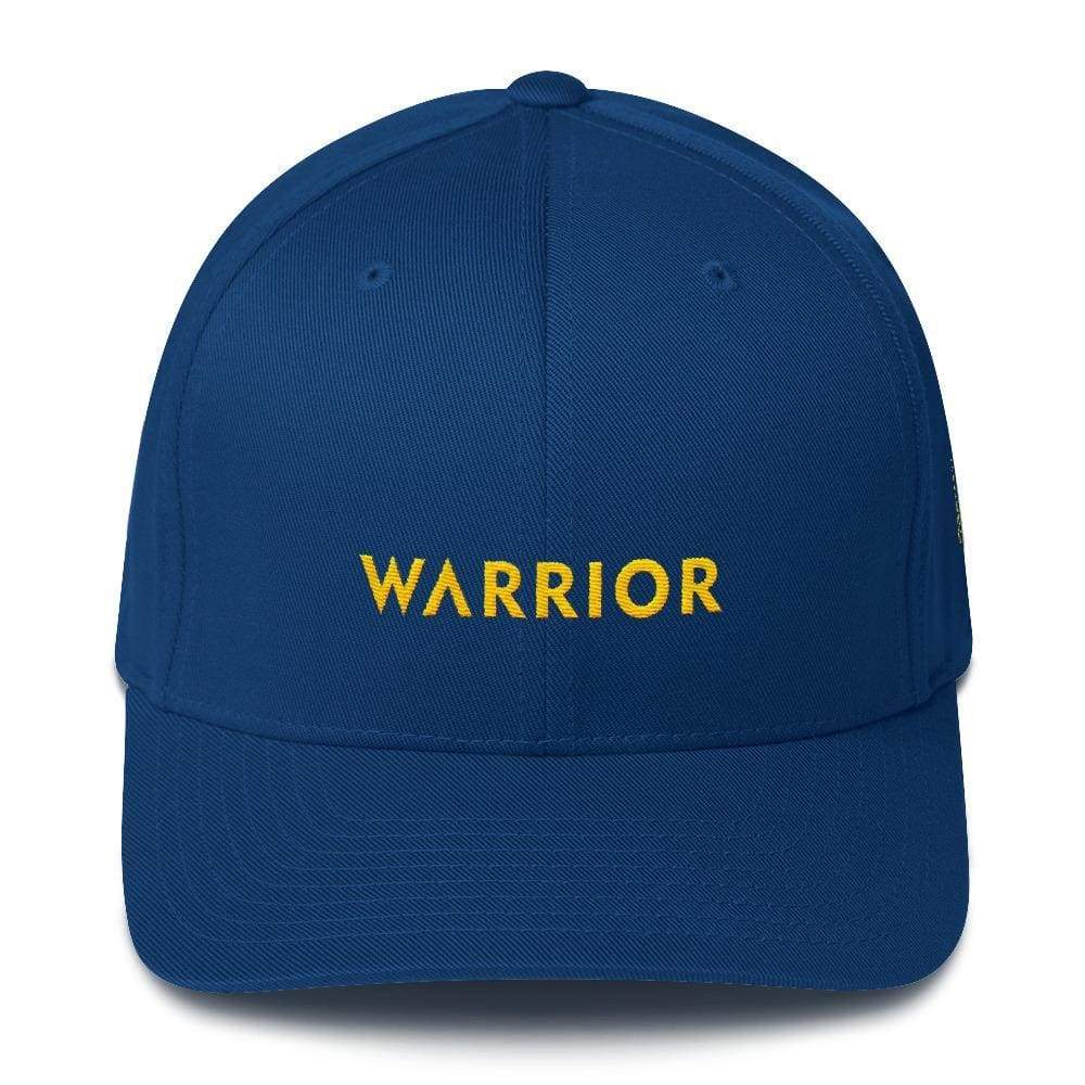Warrior & Yellow Ribbon Twill Fitted Hat for Sarcoma, Suicide Prevention & Military Causes