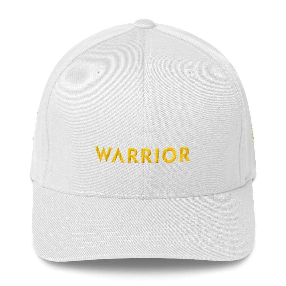 Warrior & Yellow Ribbon Twill Fitted Hat for Sarcoma, Suicide Prevention & Military Causes