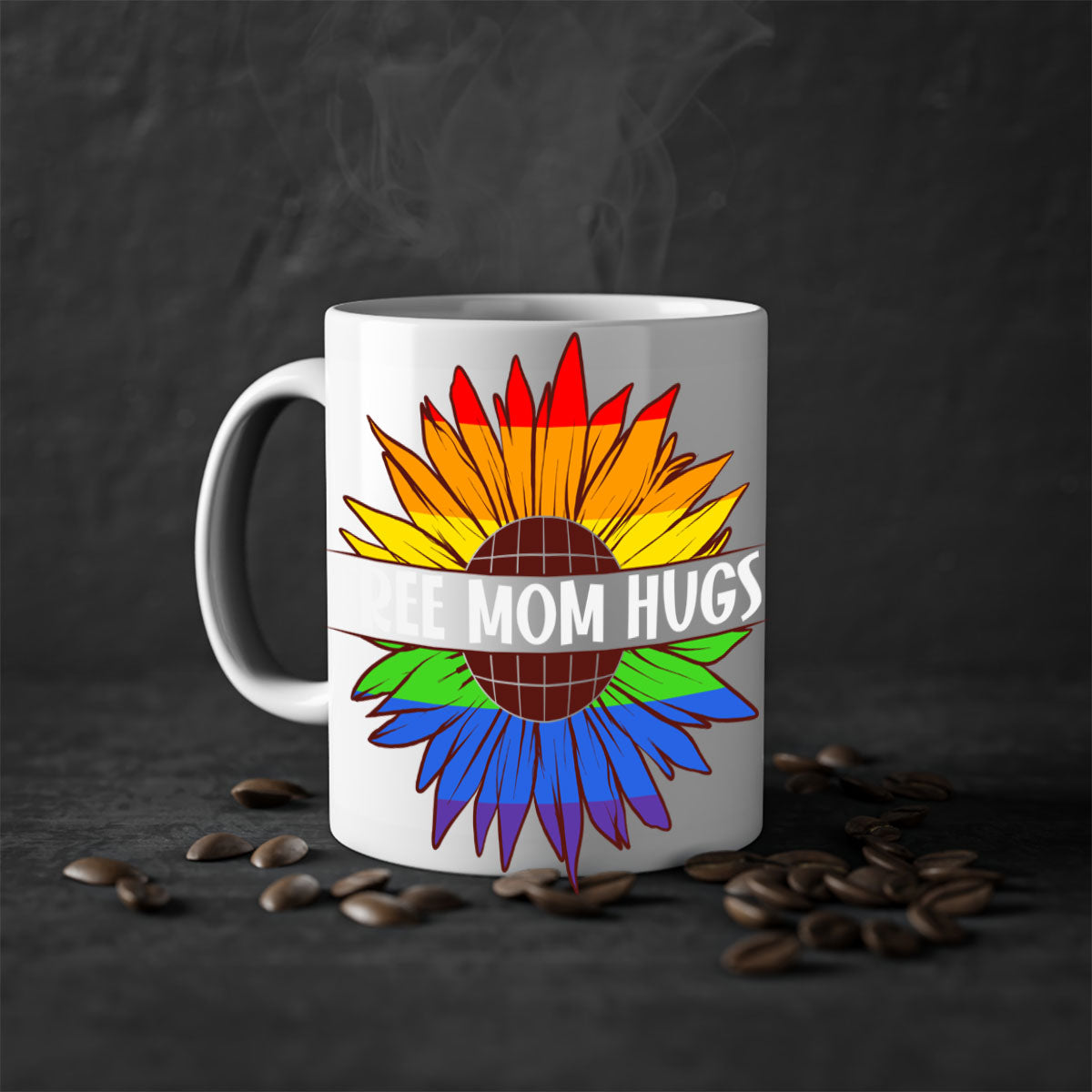 free mom hugs lgbt daisy 139#- lgbt-Mug / Coffee Cup